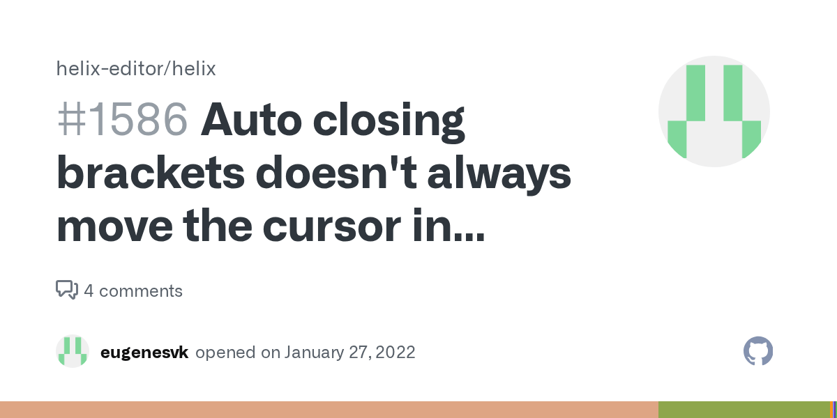 Auto closing brackets doesn't always move the cursor in between them