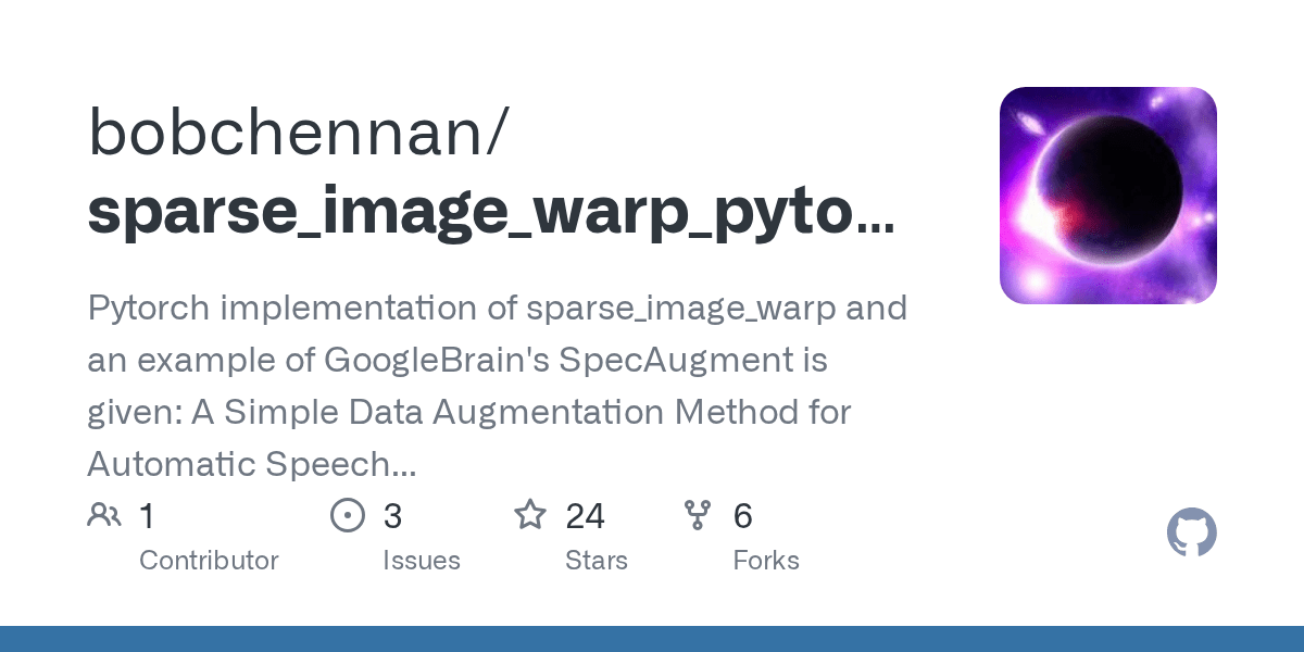 GitHub bobchennan/sparse_image_warp_pytorch Pytorch implementation