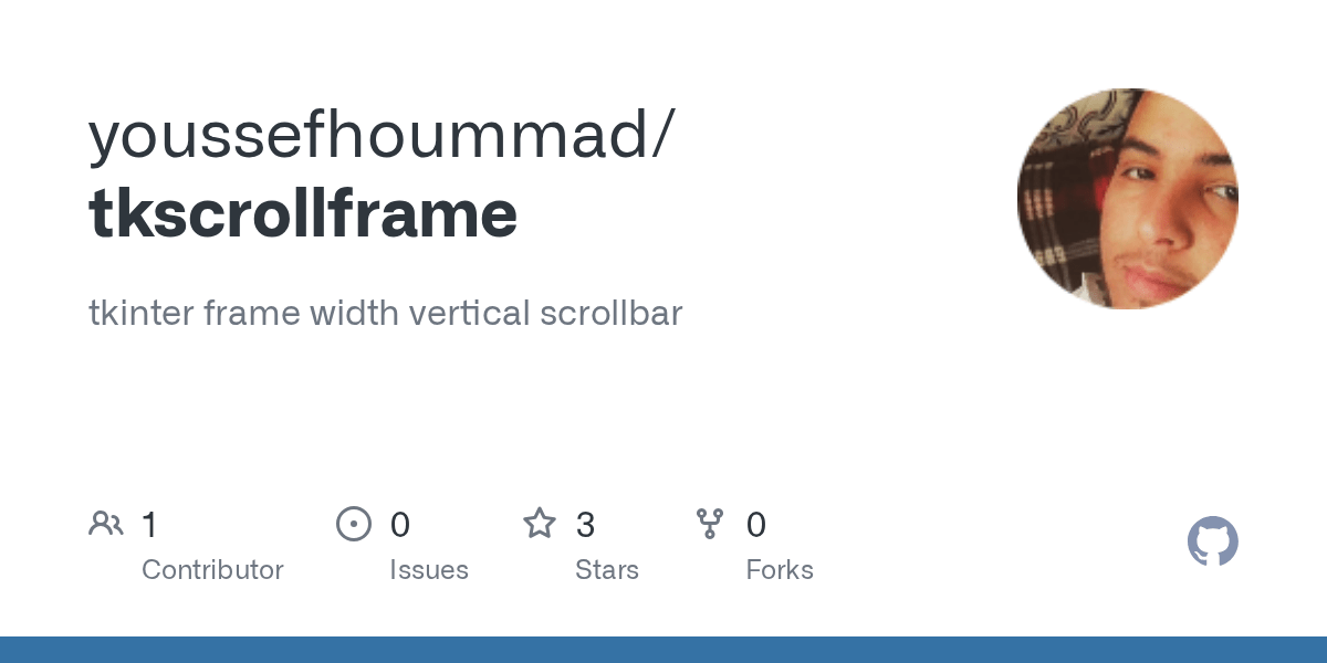GitHub youssefhoummad/tkscrollframe tkinter frame width vertical