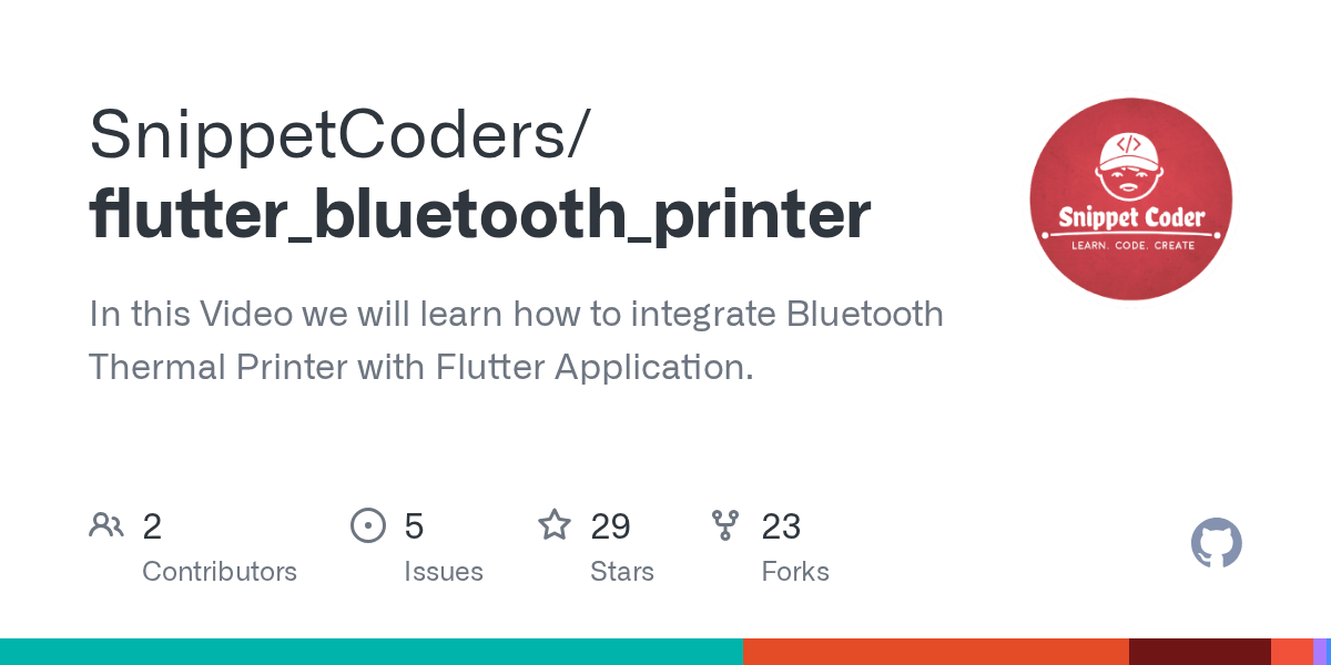 GitHub SnippetCoders/flutter_bluetooth_printer In this Video we will