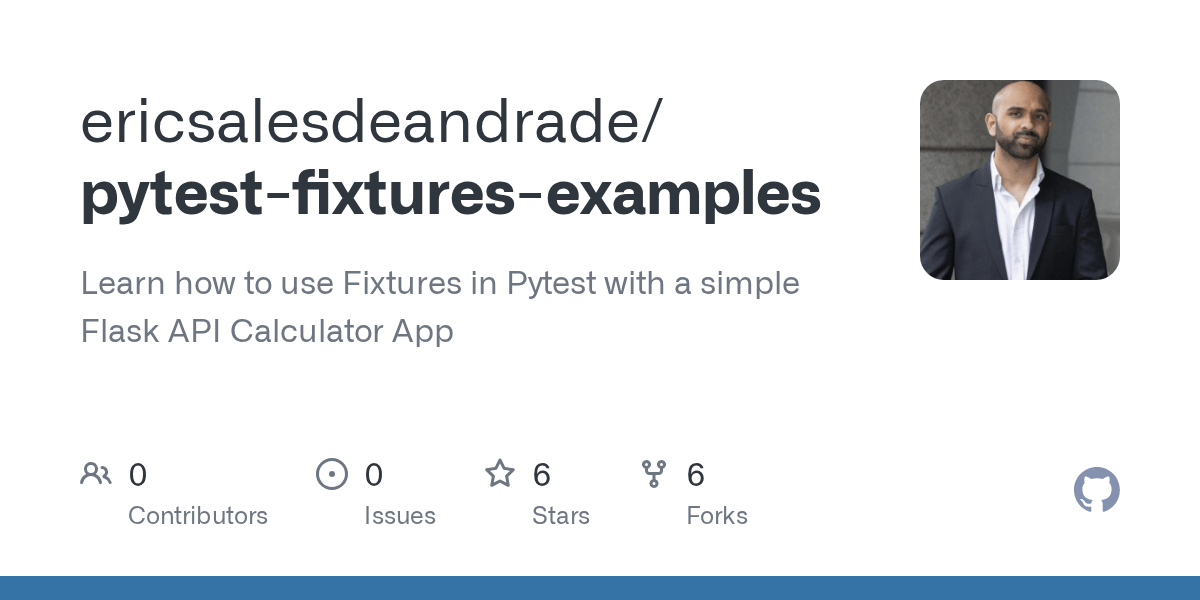 GitHub ericsalesdeandrade/pytestfixturesexamples Learn how to use