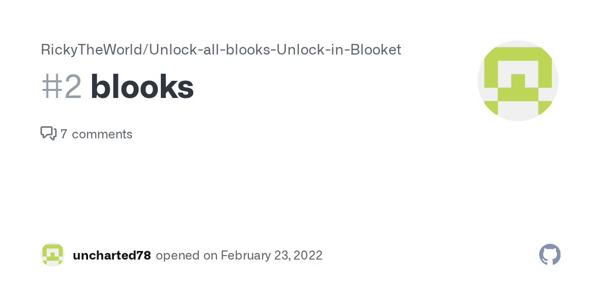 blooks · Issue 2 · RickyTheWorld/UnlockallblooksUnlockinBlooket