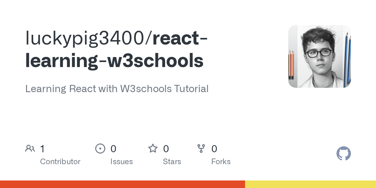 GitHub luckypig3400/reactlearningw3schools Learning React with