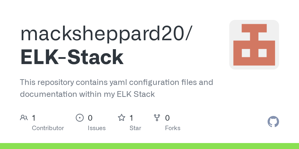 GitHub macksheppard20/ELKStack This repository contains yaml