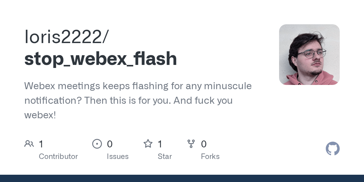 GitHub loris2222/stop_webex_flash Webex meetings keeps flashing for