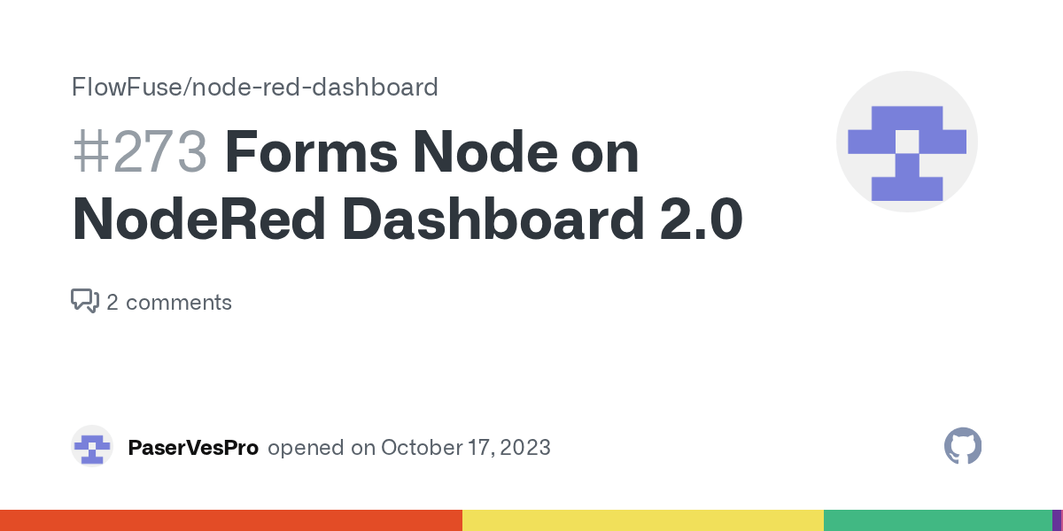 Forms Node on NodeRed Dashboard 2.0 · Issue #273 · FlowFuse/node-red