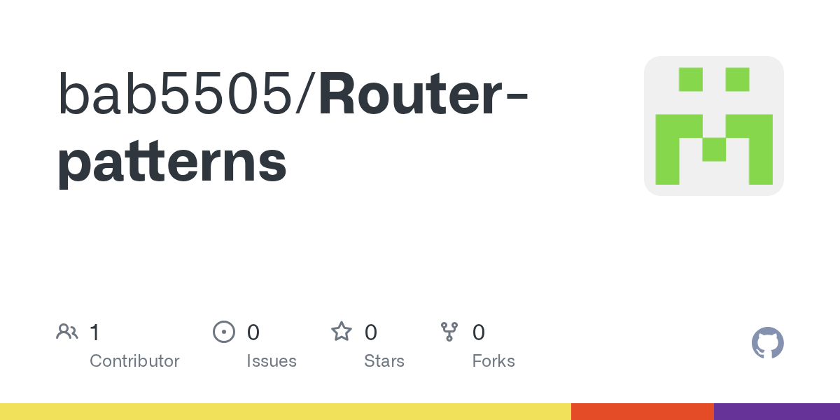 GitHub bab5505/Routerpatterns