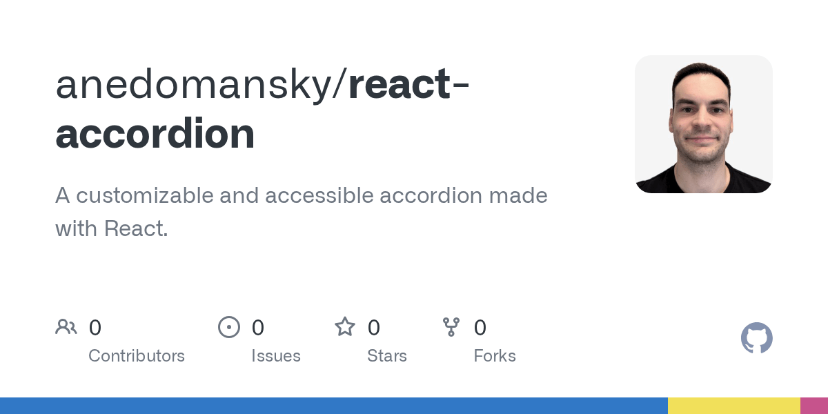 GitHub anedomansky/reactaccordion A customizable and accessible