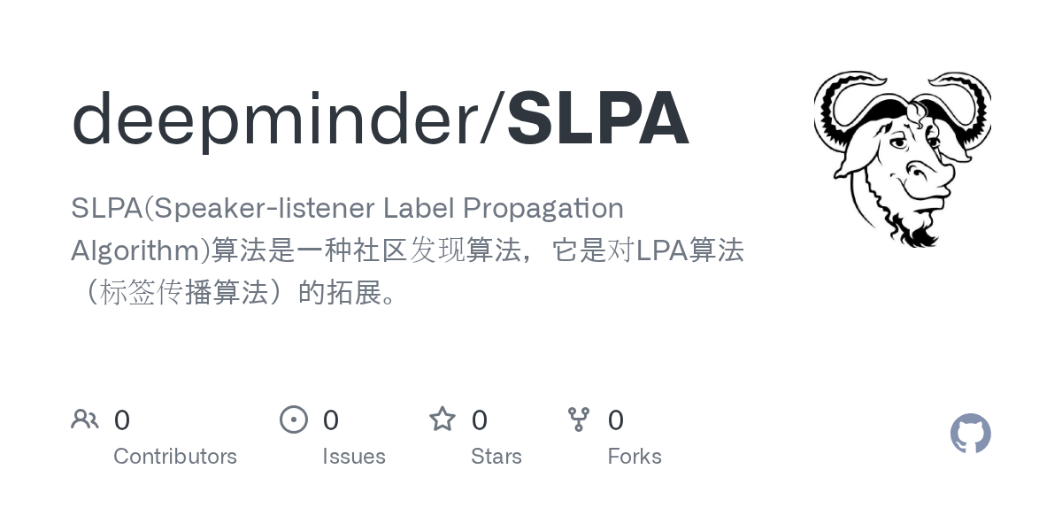 GitHub deepminder/SLPA SLPA(Speakerlistener Label Propagation