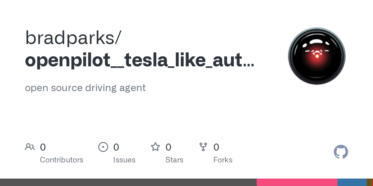 GitHub bradparks/openpilot__tesla_like_autopilot open source driving