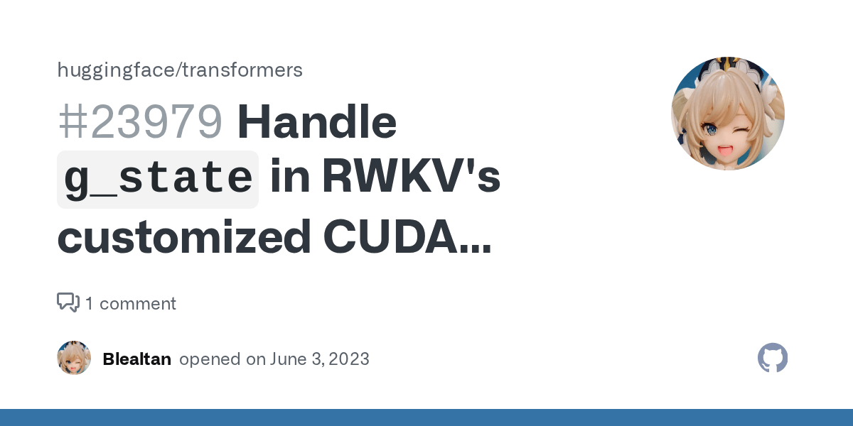 Handle `g_state` in RWKV's customized CUDA kernel to sequence