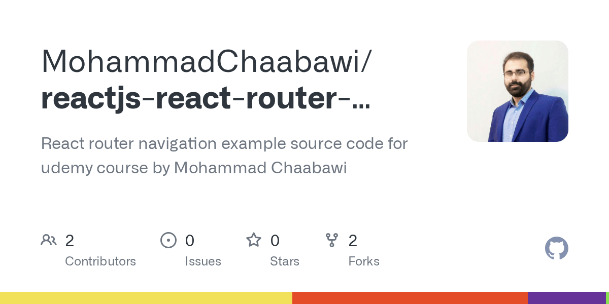 GitHub MohammadChaabawi/reactjsreactrouterexample React router