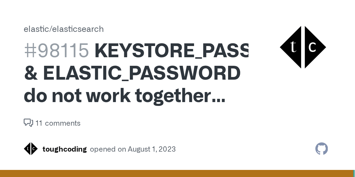 KEYSTORE_PASSWORD & ELASTIC_PASSWORD do not work together with docker