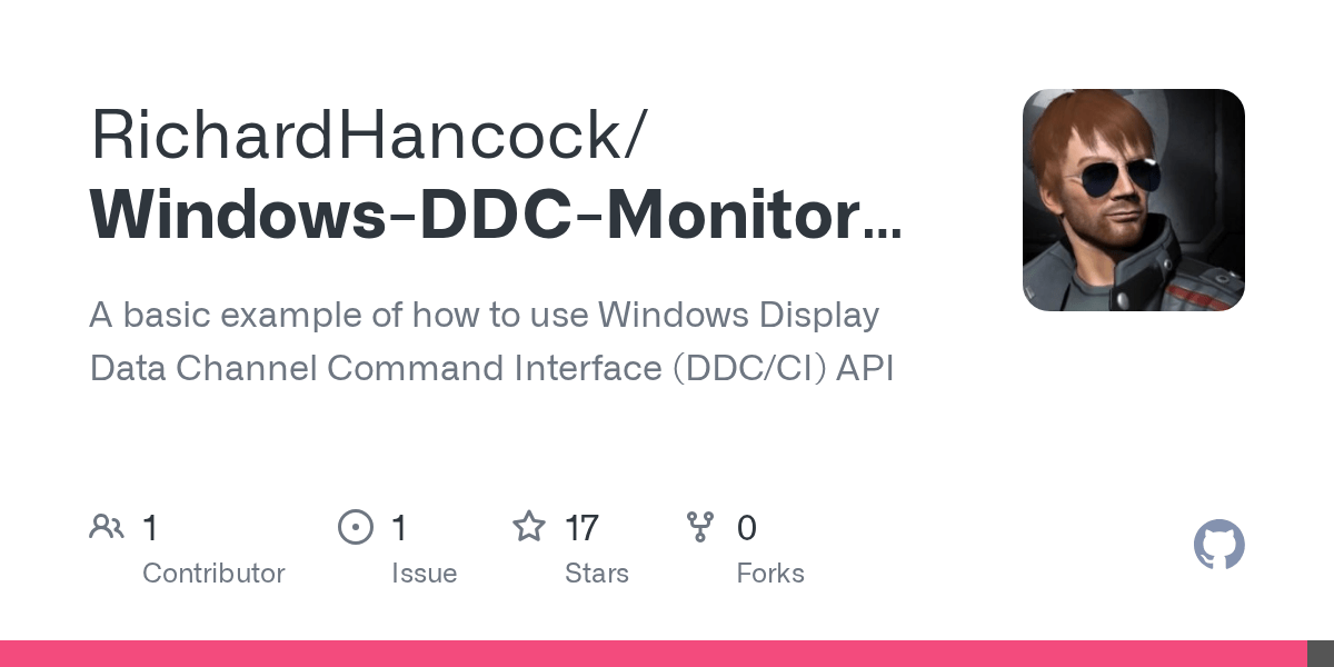 WindowsDDCMonitorControllerAPI/IOCTL.cpp at master · RichardHancock