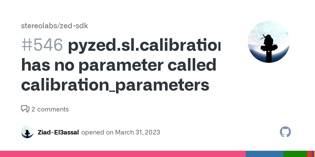 pyzed.sl.calibration_parameters has no parameter called calibration