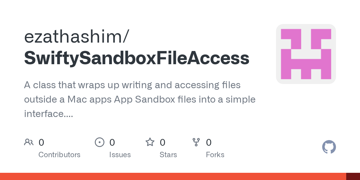 GitHub ezathashim/SwiftySandboxFileAccess A class that wraps up