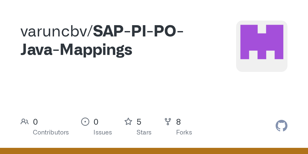 Sap Po Java Mapping GitHub varuncbv/SAPPIPOJavaMappings