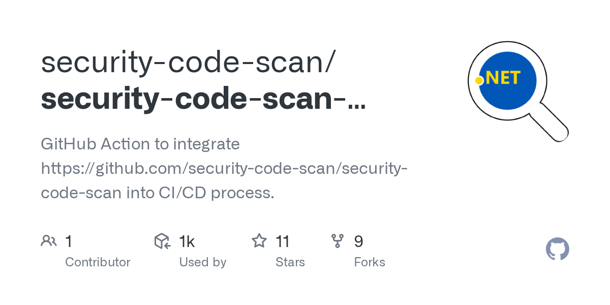 GitHub securitycodescan/securitycodescanresultsaction GitHub Action to integrate https