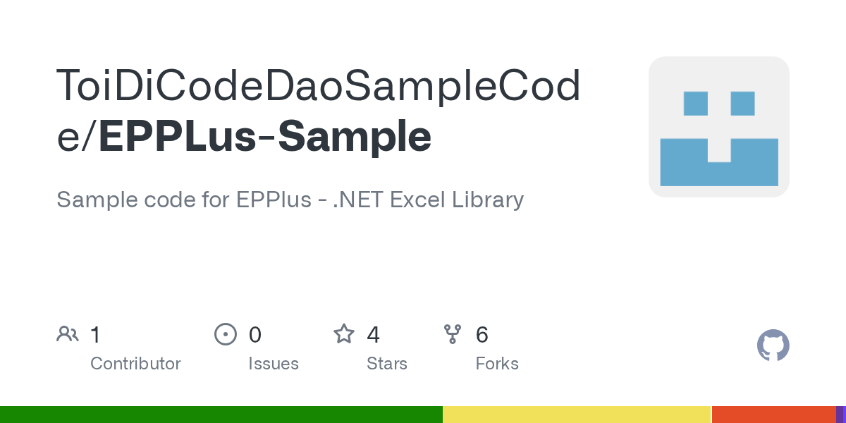GitHub ToiDiCodeDaoSampleCode/EPPLusSample Sample code for EPPlus