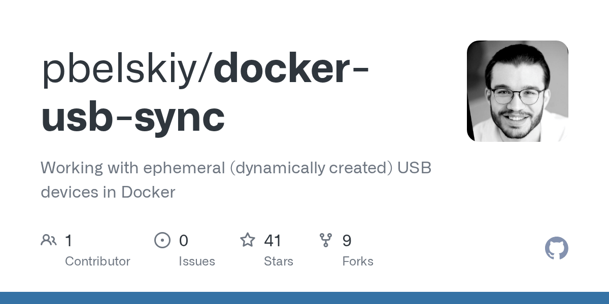 GitHub pbelskiy/dockerusbsync Working with ephemeral (dynamically