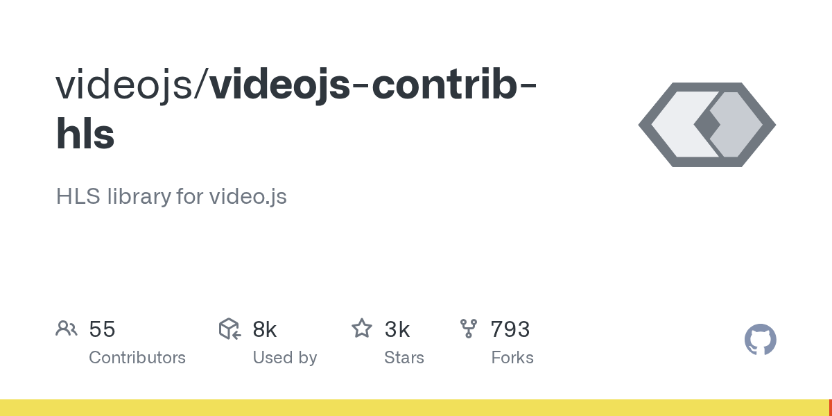 GitHub videojs/videojscontribhls HLS library for video.js