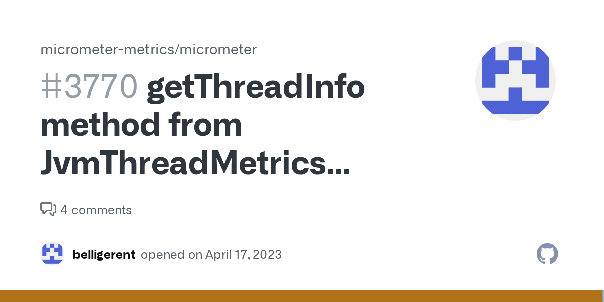 getThreadInfo method from JvmThreadMetrics cause jvm to crash · Issue