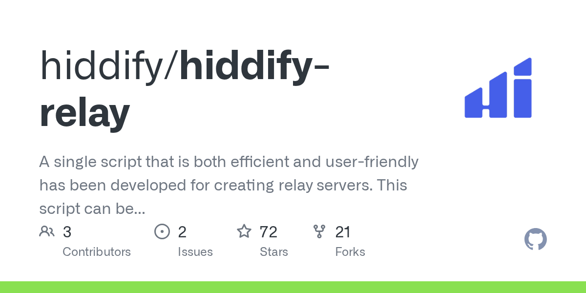 GitHub hiddify/hiddifyrelay A single script that is both efficient
