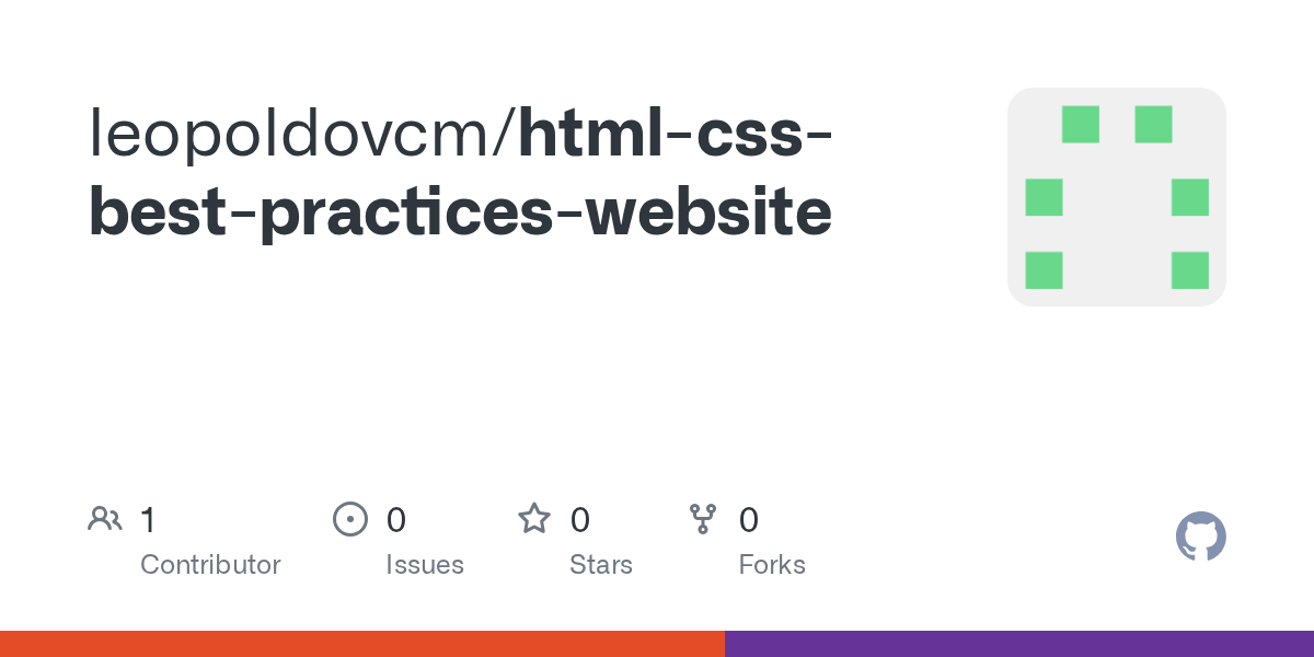 GitHub leopoldovcm/htmlcssbestpracticeswebsite