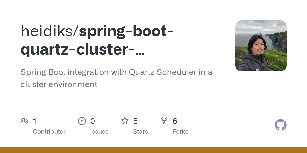 GitHub heidiks/springbootquartzclusterenvironment Spring Boot