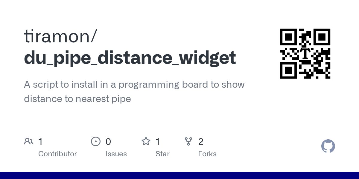 GitHub tiramon/du_pipe_distance_widget A script to install in a