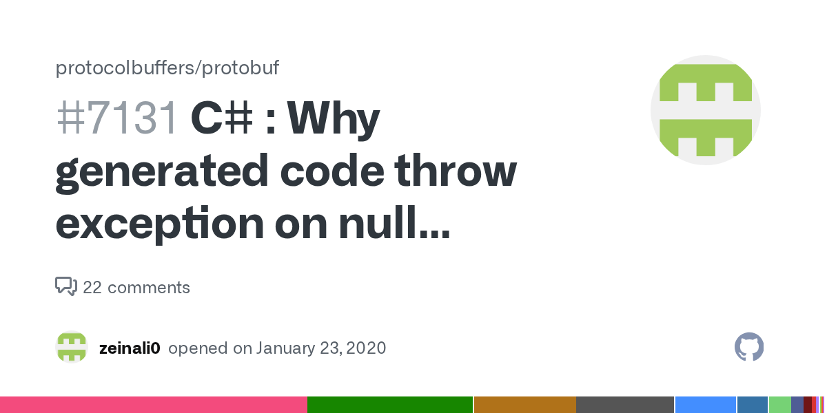 C Why generated code throw exception on null values(.e.g string