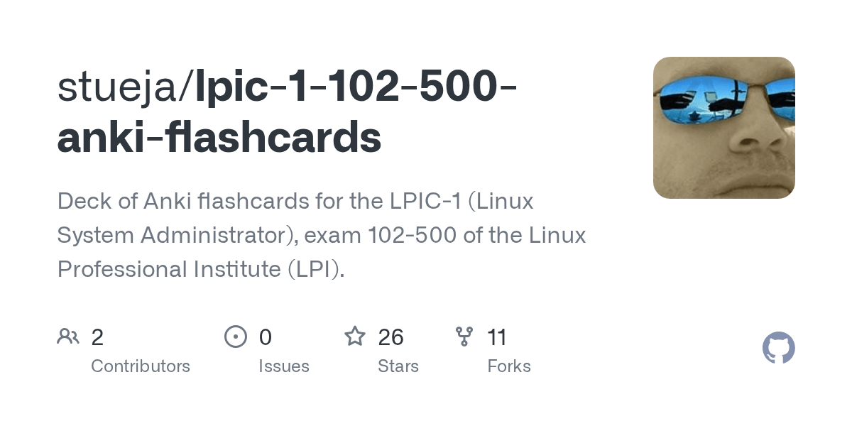 GitHub stueja/lpic1102500ankiflashcards Deck of Anki flashcards