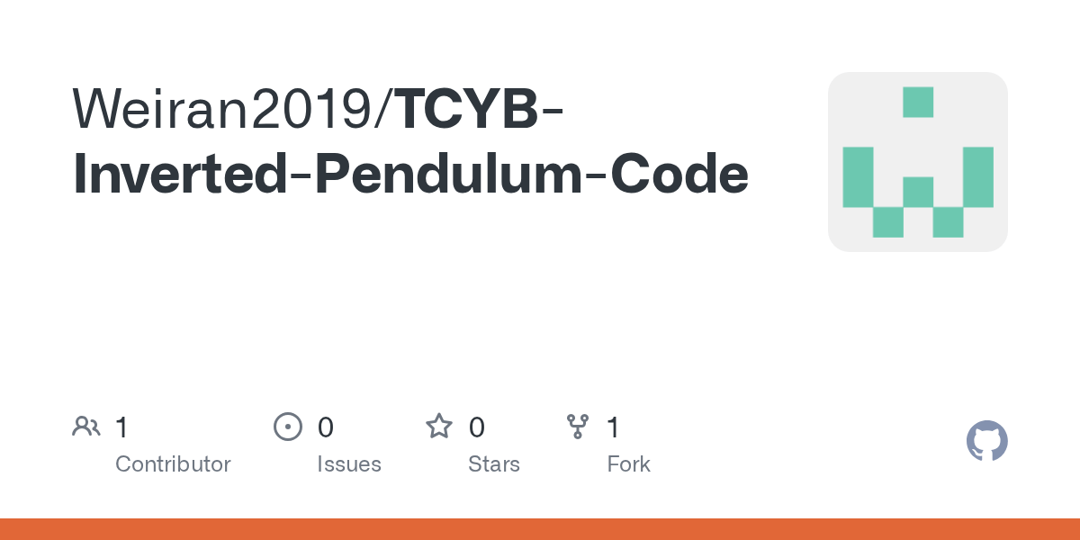 GitHub Weiran2019/TCYBInvertedPendulumCode