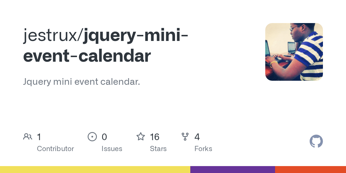 GitHub jestrux/jqueryminieventcalendar Jquery mini event calendar.