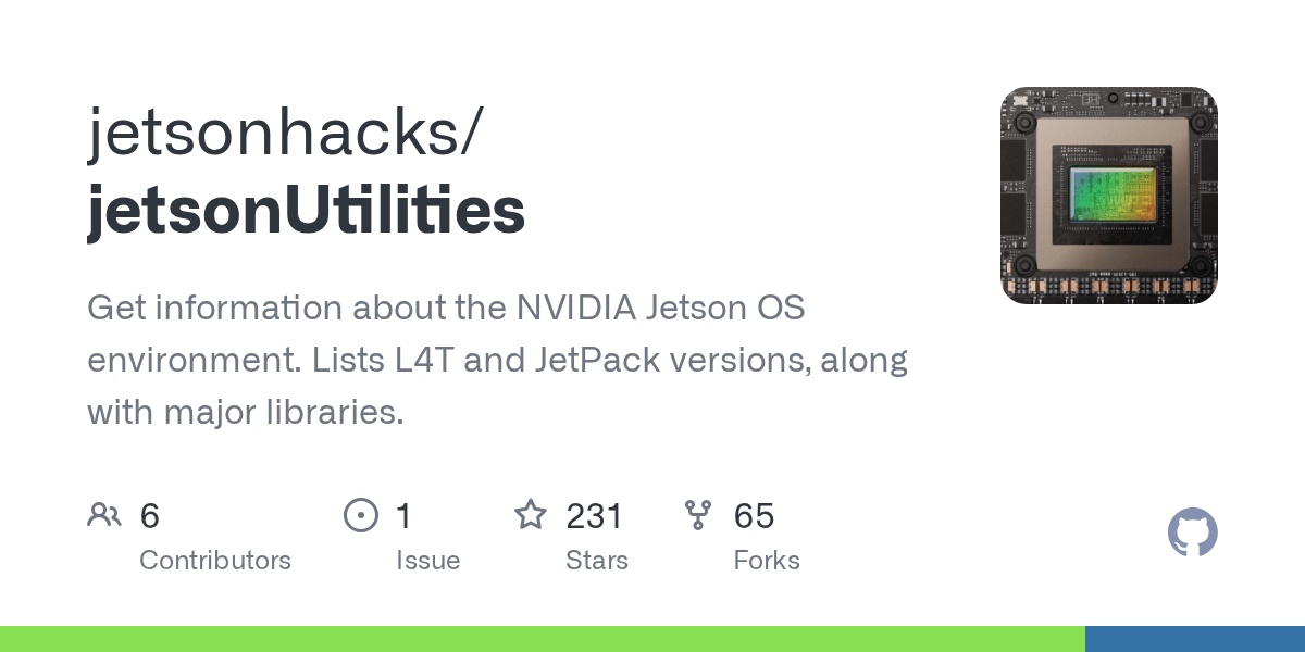 GitHub jetsonhacks/jetsonUtilities Get information about the NVIDIA