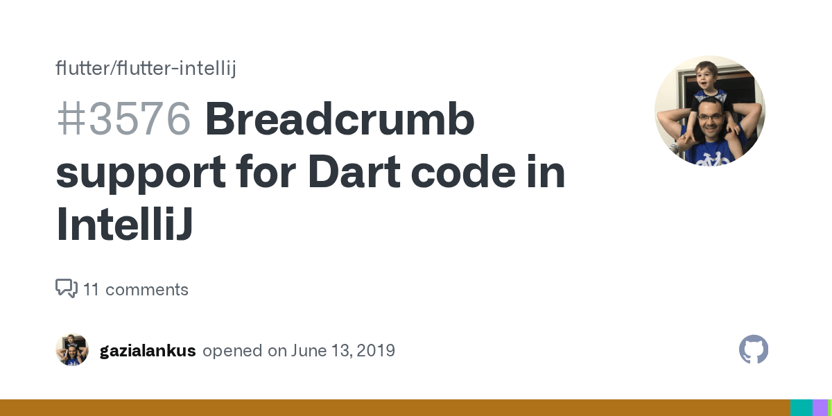 Breadcrumb support for Dart code in IntelliJ · Issue 3576 · flutter
