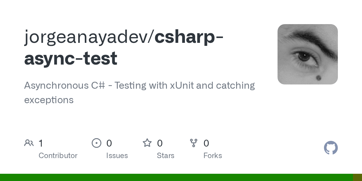 GitHub Asynchronous C Testing with xUnit and catching