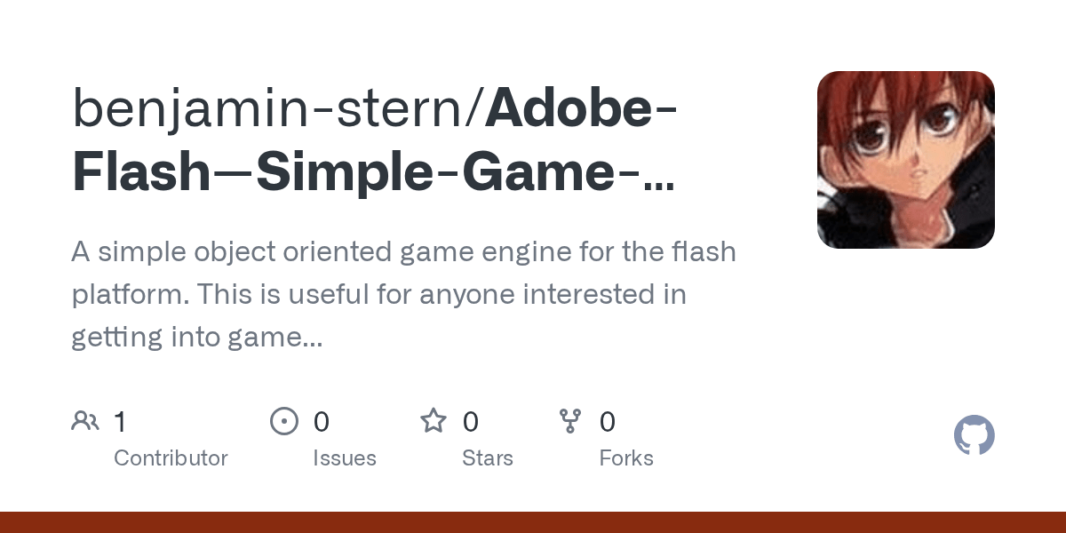 GitHub - benjamin-stern/Adobe-Flash--Simple-Game-Engine: A simple