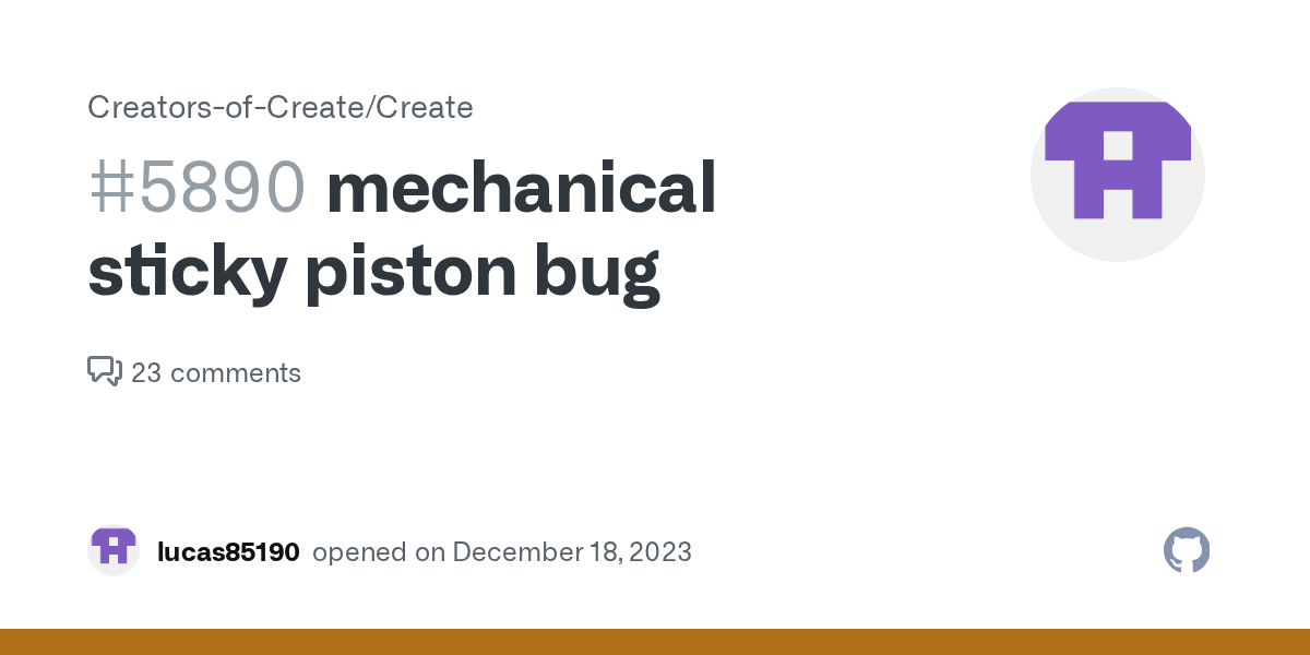 mechanical sticky piston bug · Issue 5890 · CreatorsofCreate/Create
