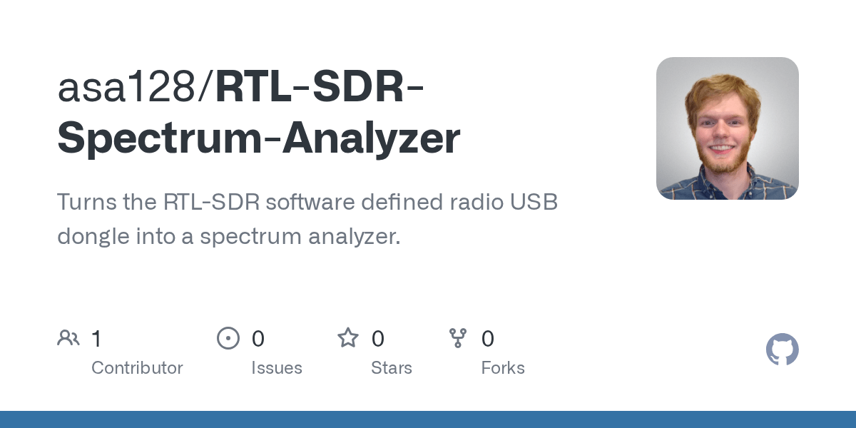 GitHub asa128/RTLSDRSpectrumAnalyzer Turns the RTLSDR software