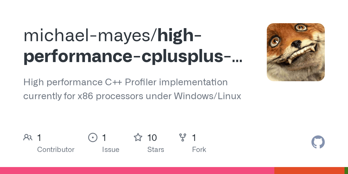 GitHub michaelmayes/highperformancecplusplusprofiler High