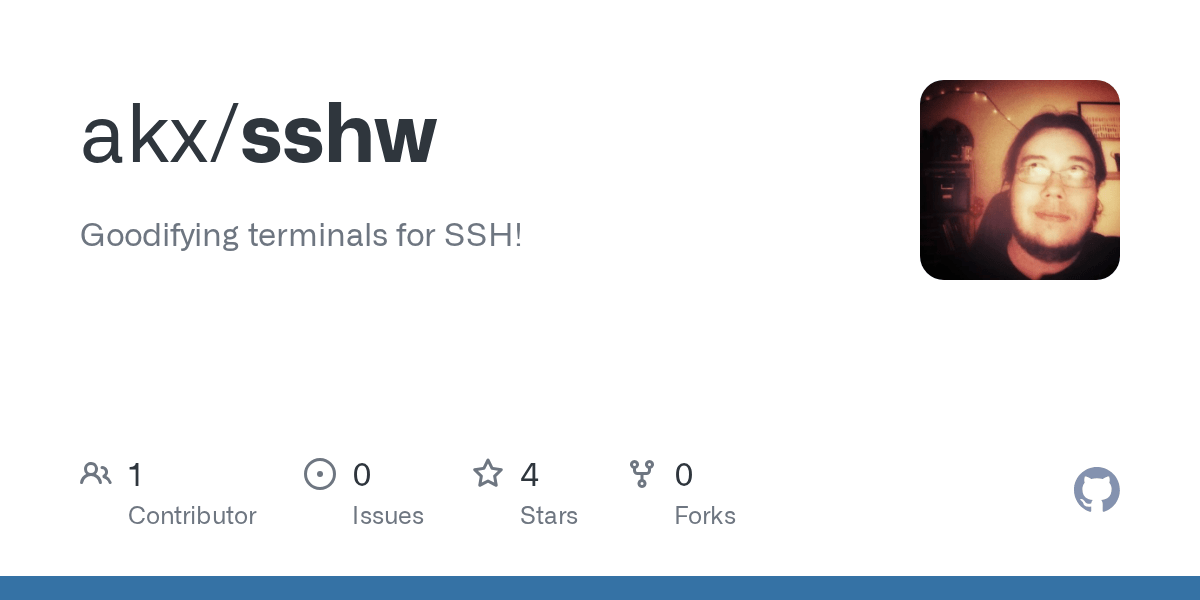 GitHub akx/sshw Goodifying terminals for SSH!
