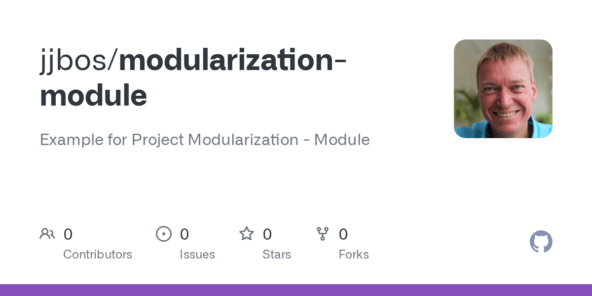 GitHub jjbos/modularizationmodule Example for Project