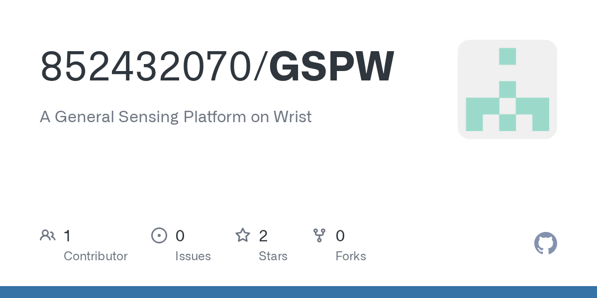 GitHub 852432070/GSPW A General Sensing Platform on Wrist