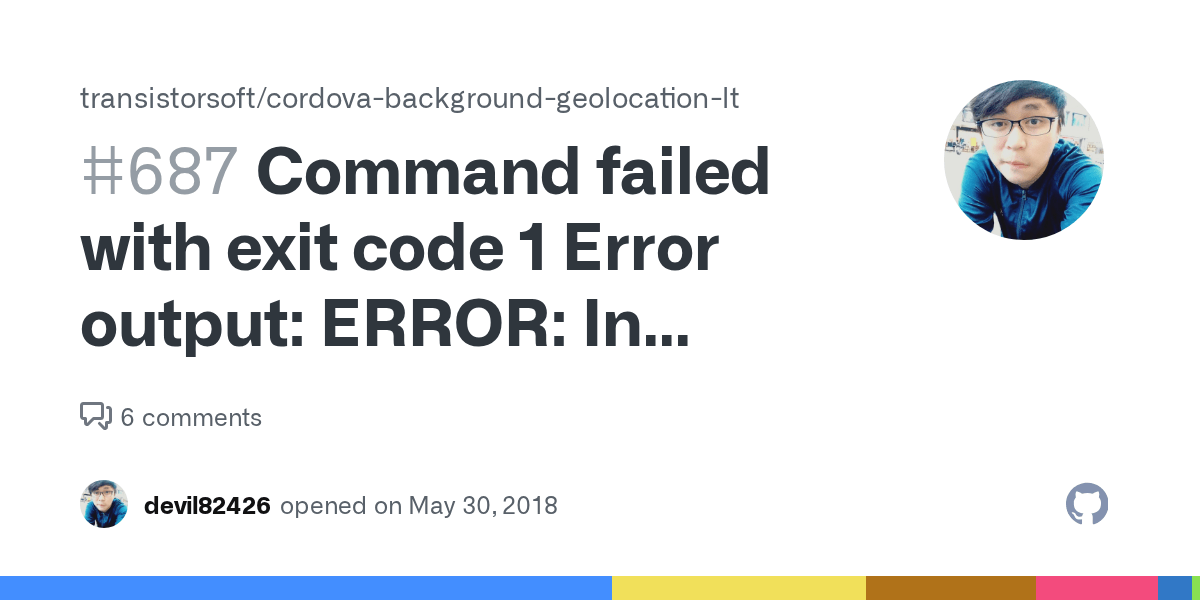 Command failed with exit code 1 Error output ERROR In FontFamilyFont