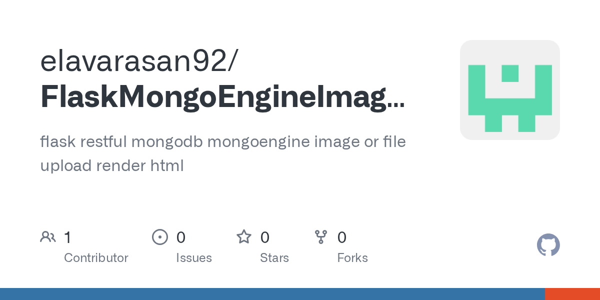 GitHub elavarasan92/FlaskMongoEngineImageUpload flask restful