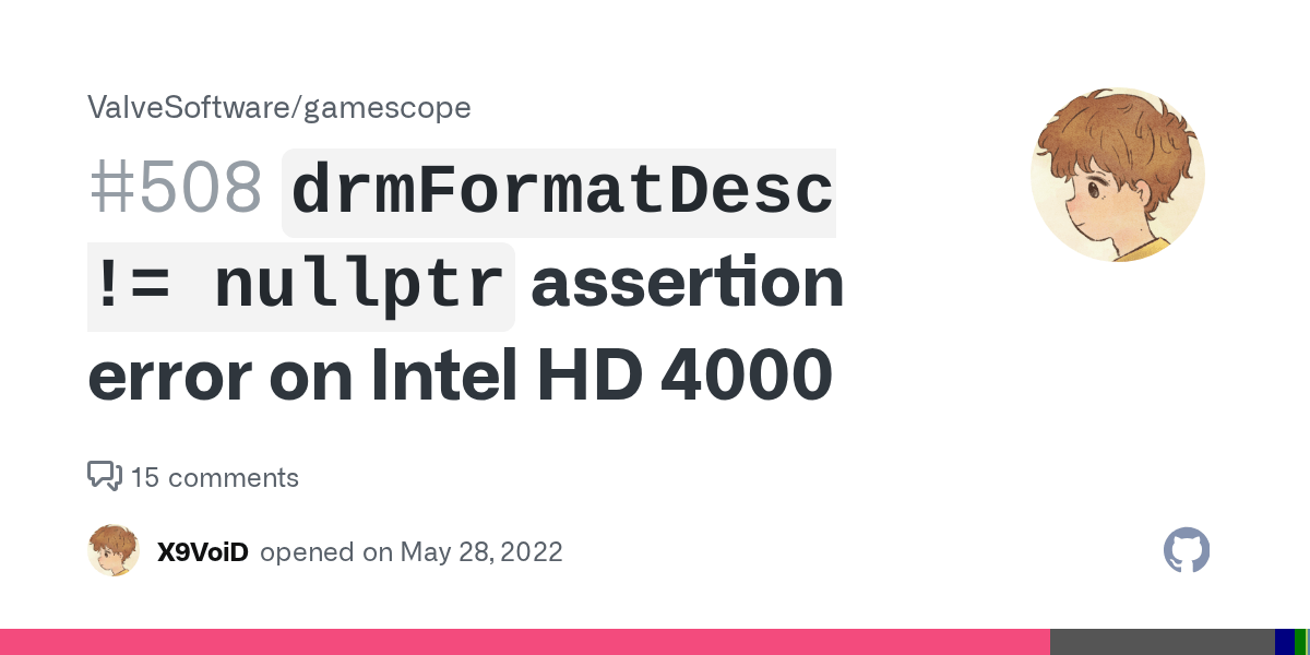 `drmFormatDesc != nullptr` assertion error on Intel HD 4000 · Issue