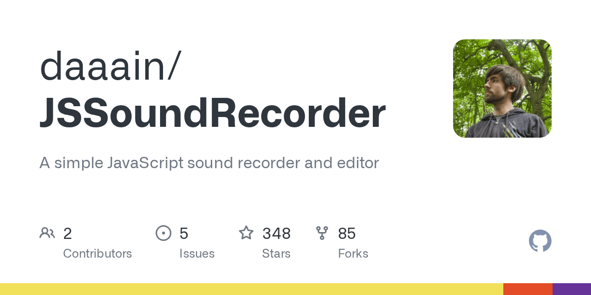 GitHub daaain/JSSoundRecorder A simple JavaScript sound recorder and editor