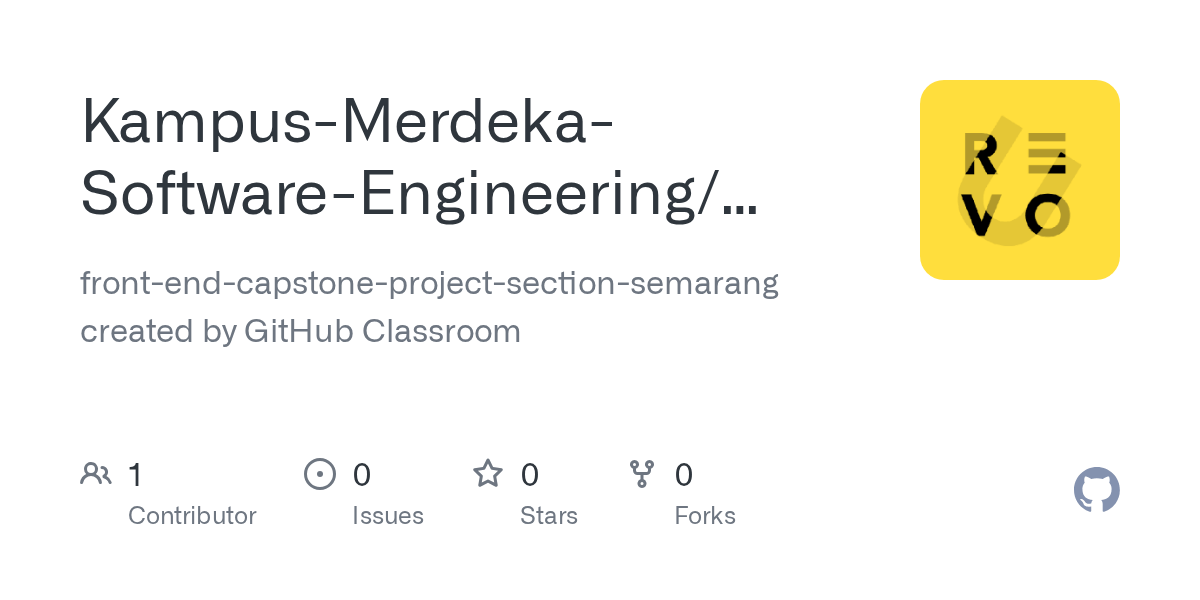 GitHub KampusMerdekaSoftwareEngineering/frontendcapstoneproject