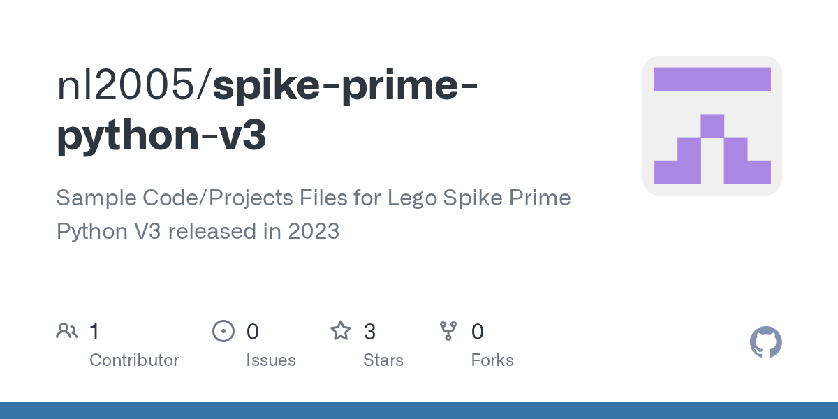GitHub nl2005/spikeprimepythonv3 Sample Code/Projects Files for